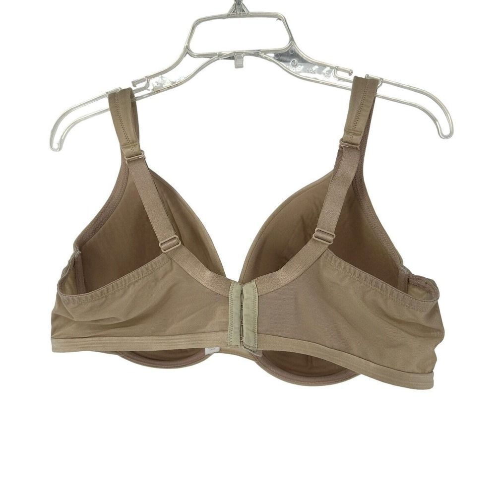 Cacique Bra 44D Lightly Lined Full Coverage Underwired Nude Beige Mesh Back Bra - Picture 2 of 11